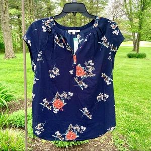 NWT Fun2Fun Walden Split Neck Blouse XL StitchFix